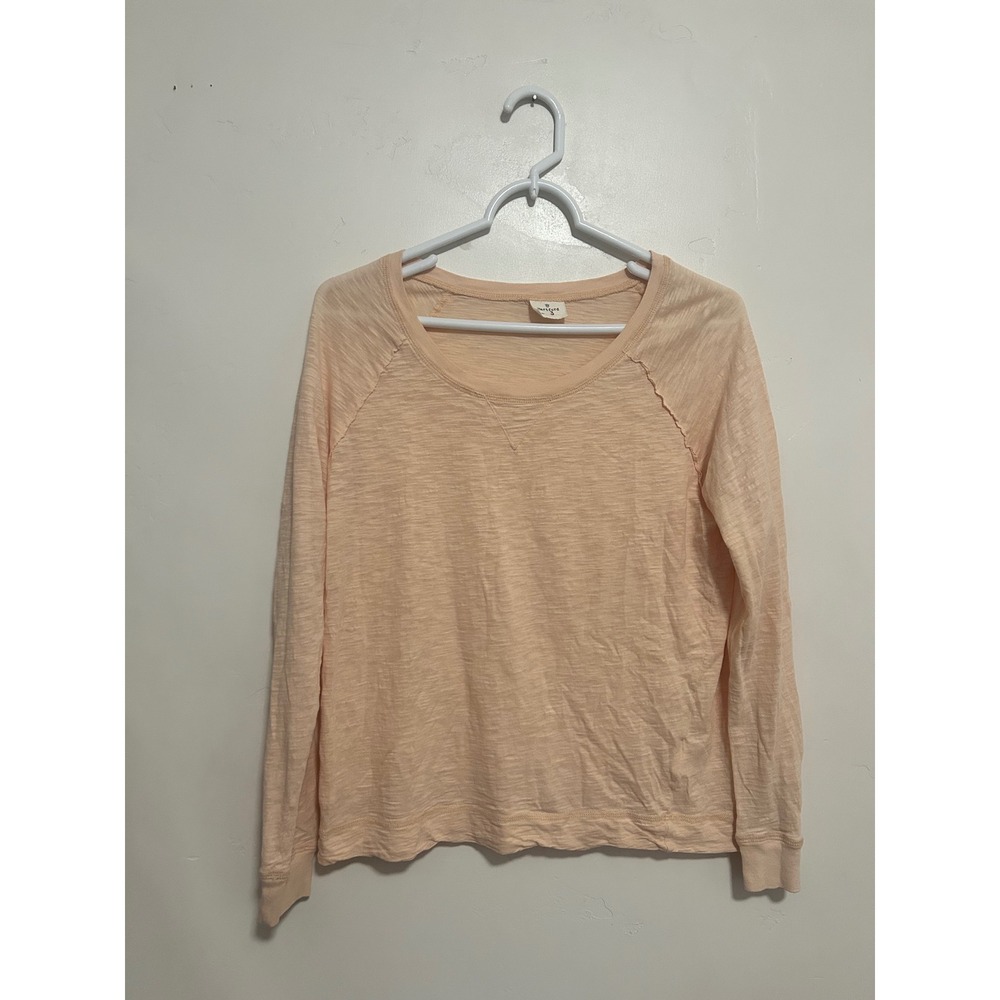 Hartford Peach Slub Cotton‎ Raglan Long Sleeve Tee Top Size 3 Made in France